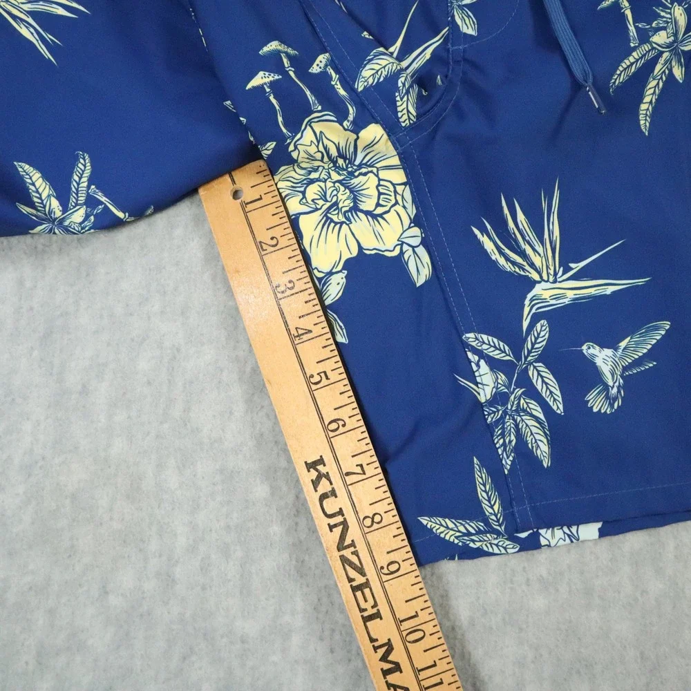 Vans Board Shorts Mens 34 Blue Floral Hummingbird‎ Swim Trunks Surf Beach Summer